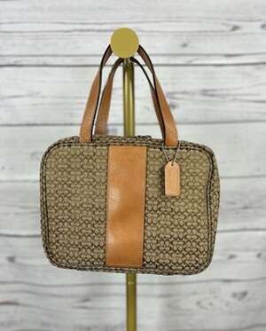 Coach Mini Signature Travel Cosmetic Makeup Organizer Bag